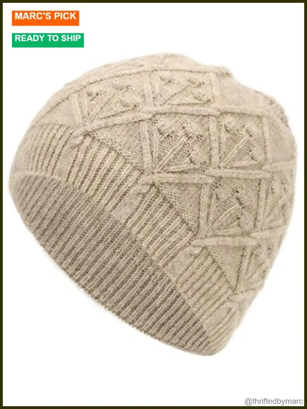 Double-Layer Yak Wool Acrylic Blend Winter Slouchy Knit Beanie